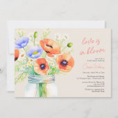 ラブイズワイルドフラワー開花ブライダルシャワー 招待状 (正面)