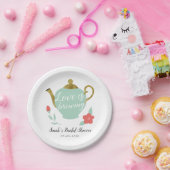 ラブイズ·ビーリング·ティー·パーティーブライダルシャワー ペーパープレート (パーティー)