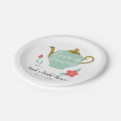 ラブイズ·ビーリング·ティー·パーティーブライダルシャワー ペーパープレート (アングル)