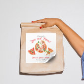 ラブイタリアン&ピザパーティースライスブライダルシャワー スクエアシール