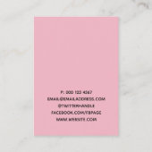 ラブイヤリングディスプレイ付きピンクハート 名刺 (裏面)