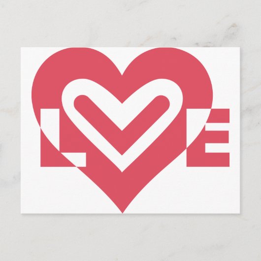 ラブインさくらんぼピンク ポストカード (正面)