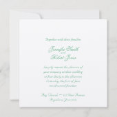 ラブインアニランゲージミントグリーン結婚式招待状 招待状 (裏面)