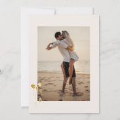 ラブインエレガント開花金ゴールドフローラブライダルシャワー 招待状 (裏面)