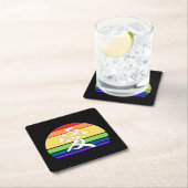 ラブインカンジナ&パステル中国のヴィンテージサンセット スクエアペーパーコースター (インサイチュ)