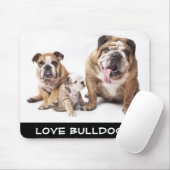 ラブイングリッシュブルドッグズパピードッグズファミリーマウスパッド マウスパッド (マウス)