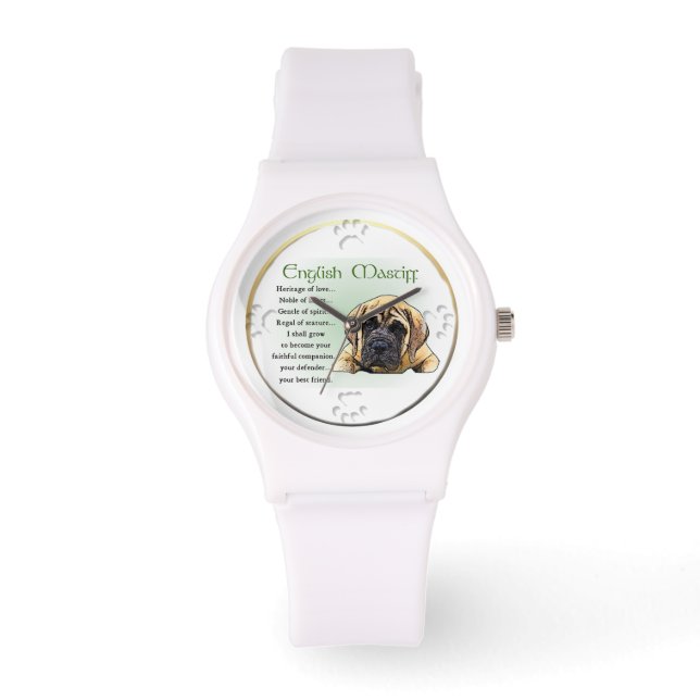 ラブイングリッシュマスティフ伝統 腕時計 (正面)