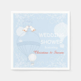 ラブインザエアベビーブルーブライダルシャワー スタンダードカクテルナプキン