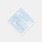 ラブインザエアベビーブルーブライダルシャワー スタンダードカクテルナプキン (角)