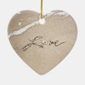 ラブインザサンドビーチクリスマスオーナメント セラミックオーナメント (裏面)