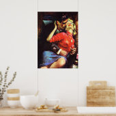 ラブインザトレインキャビンヴィンテージパルプカバーアート ポスター (キッチン)