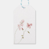 ラブインシンプル開花ブライダルシャワーメッセージカード ギフトタグ (裏面)