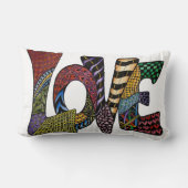 ラブインタングルカラフルデザイン装飾用クッション ランバークッション (裏面)