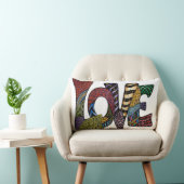 ラブインタングルカラフルデザイン装飾用クッション ランバークッション (椅子)