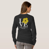 ラブインディアンハーバービーチイエローハイビスカス Tシャツ (裏面フル)