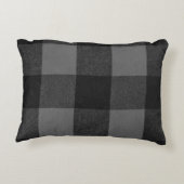 ラブインフューズフランネルブラックアンドグレー アクセントクッション (裏面)