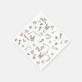 ラブインペリボヘミアンシックフローラボホガリー スタンダードカクテルナプキン (角)