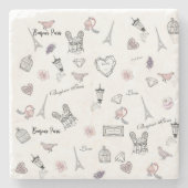 ラブインペリボヘミアンシックフローラボホガール ストーンコースター (正面)