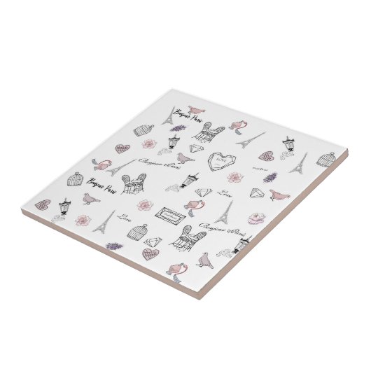 ラブインペリボヘミアンシックフローラボホガール タイル (側面)