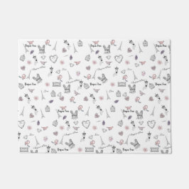 ラブインペリボヘミアンシックフローラボホガール ドアマット