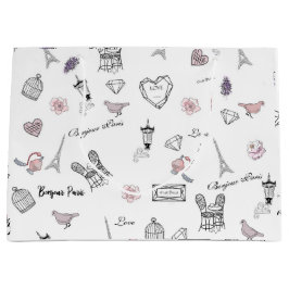 ラブインペリボヘミアンシックフローラボホガール ラージペーパーバッグ