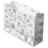 ラブインペリボヘミアンシックフローラボホガール ラージペーパーバッグ (正面アングル)