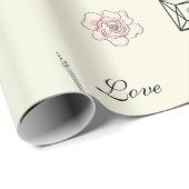 ラブインペリボヘミアンシックフローラ旅行ガール ラッピングペーパー (ロールコーナー)