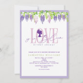 ラブインモダン開花ウィステリアガーデンブライダルシャワー 招待状 (正面)