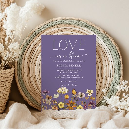 ラブインラベンダーブライダルシャワー招待 招待状
