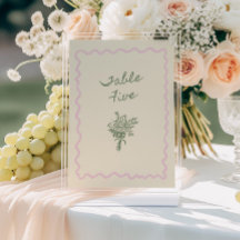 ラブイン開花お洒落手書きテーブル5カード