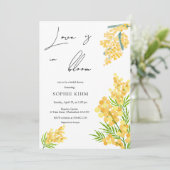 ラブイン開花イエローフローラブライダルシャワー 招待状 (スタンド正面)