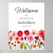 ラブイン開花ウィルスフラワーブライダルシャワーへようこそ ポスター (正面)