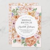 ラブイン開花カラフルガーデンフラワーブライダルブランチ 招待状 (正面/裏面)