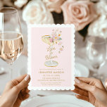 ラブイン開花シャンパンブライダルシャワー 招待状<br><div class="desc">愛に応援しよう🥂開花の愛招待状はあなたの素晴らしいブライダルシャワーお祝いのためのトーンを設定する。豪華な花模様と赤面の背景で、これらの招待状は確実にヒットしている。これらのポップ・アートの招待状でパーティーを素晴らし作れ。私たちの店で一致するアイテムCavaパーティーデザイン。</div>