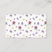 ラブイン開花デリケートワイルドフラワーブライダルシャワー エンクロージャーカード (裏面)