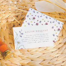 ラブイン開花デリケートワイルドフラワーブライダルシャワー エンクロージャーカード