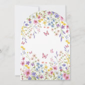 ラブイン開花バタフライブライダルシャワーアーチ 招待状 (裏面)