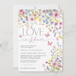 ラブイン開花バタフライブライダルシャワー 招待状