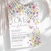 ラブイン開花バタフライブライダルシャワー 招待状
