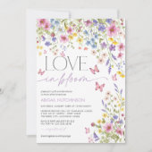 ラブイン開花バタフライブライダルシャワー 招待状 (正面)
