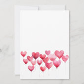 ラブイン開花バレンタインテーマブライダルシャワー 招待状 (裏面)