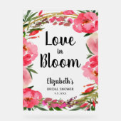 ラブイン開花ピンクフラワーズブライダルシャワー アクリルサイン (正面)