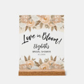 ラブイン開花ピーチフラワーズブライダルシャワー アクリルサイン (正面)