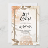 ラブイン開花ピーチフローラブライダルシャワー 招待状 (正面)