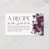 ラブイン開花フラワーズバーガンディークリームレシピ エンクロージャーカード (正面)