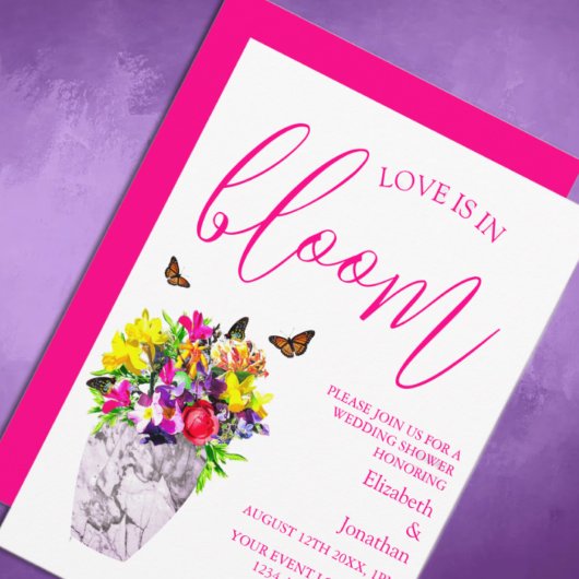 ラブイン開花フローラウェディングシャワー 招待状