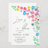 ラブイン開花フローラブライダルシャワー 招待状 (正面/裏面)