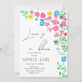 ラブイン開花フローラブライダルシャワー 招待状