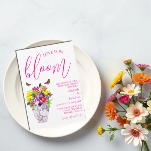 ラブイン開花フローラリハーサルディナー 招待状