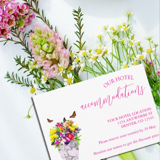 ラブイン開花フローラ結婚の宿泊施設 エンクロージャーカード